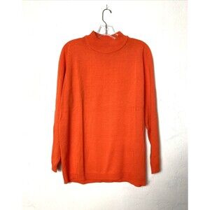 Outlander Wool Blend Sweater Women’s Size S Mock Neck Orage Oversized Outdoor